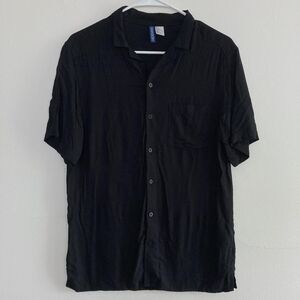 Divided | Small | Black | Mens | Short Sleeves | Button Down